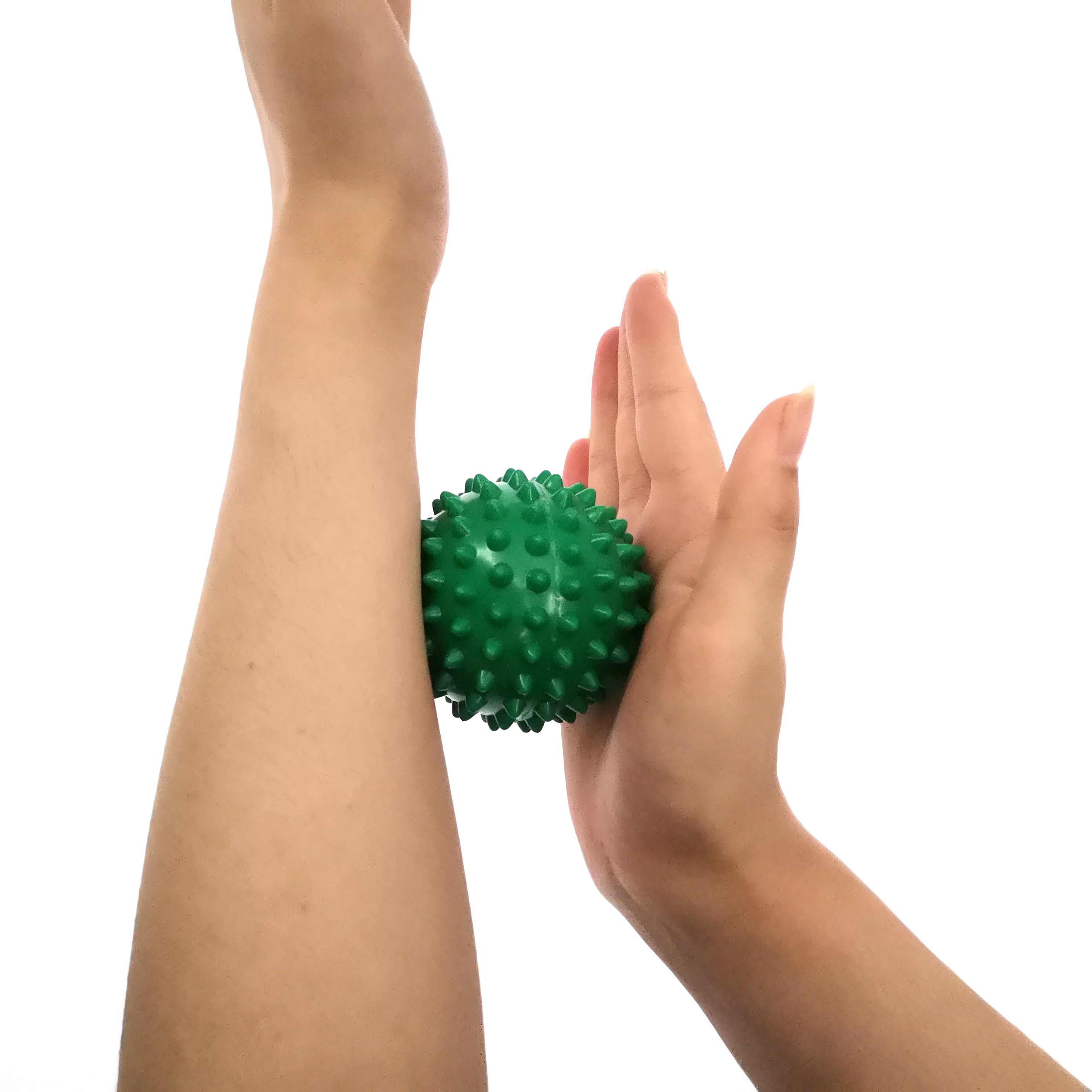 Bola de masaje con púas de PVC duradera, Bola de masaje con punto de gatillo para deporte, Fitness, alivio del dolor de mano y pie, alivia la fascitis Plantar, erizo de 7cm