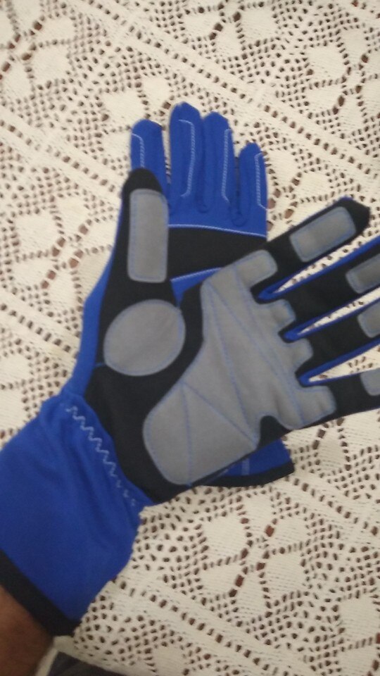 Hyvät hanskat autokilpailuhanskat nylon puuvilla 3 väri koko m /10,  l /11,  xl /12 sopivat miehille ja naisille