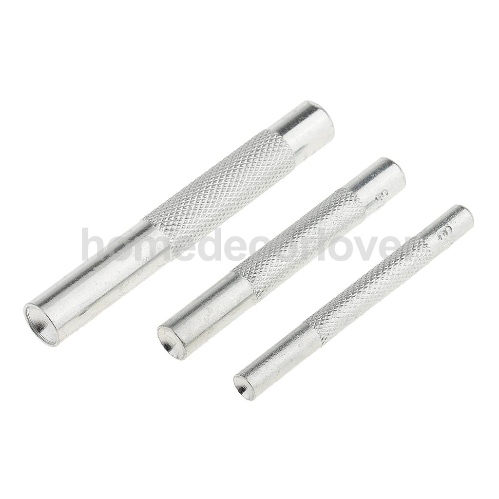 3pcs Die Punch Tools Snaps Fastener Punch Hole Tool for Rivet Button Install