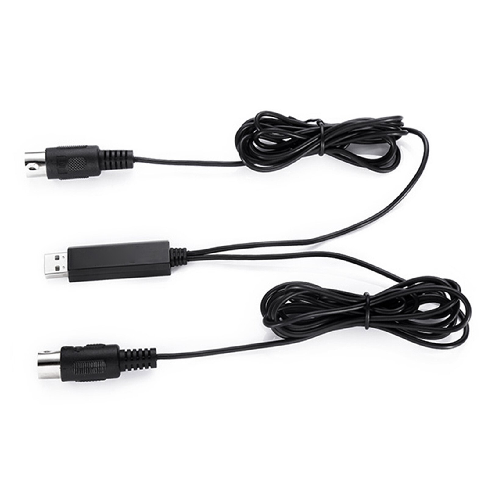 USB IN-OUT MIDI Cable One In One Out Interface 5 Pin Line Converter PC to Music Keyboard Adapter Cord