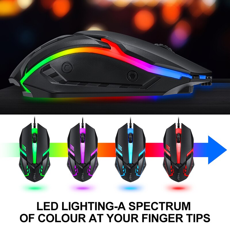 RGB Gaming Keyboard And Mouse PC Gaming Keyboard RGB Backlit Keyboard Rubber Keycaps Wired Keyboard Mouse Gamer Gaming Mouse