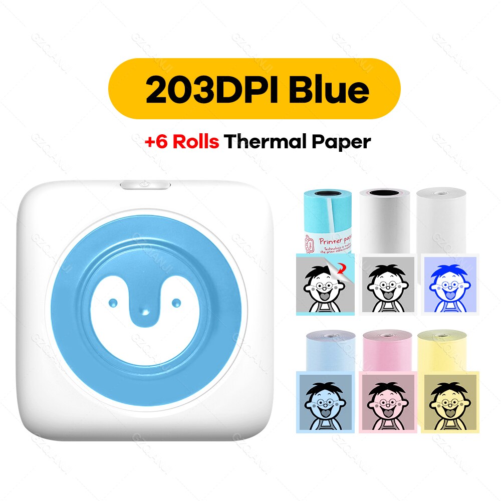 304 dpi mini bluetooth valokuvatulostin lämpö langaton puhelin tulostin mobiili kuva muistiinpanoja tarra tarratulostus 203 dpi tulostin: 203bl lisää 6 ryhmää
