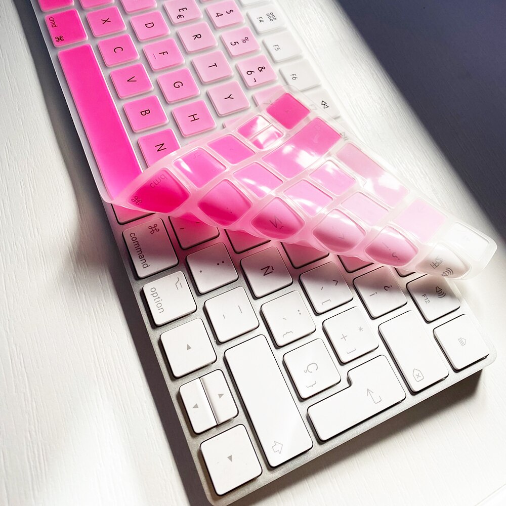 Spain Language Magic Keyboard Cover Silicone Skin Protective Film For Apple Magic Keyboard2 A1644 EU IMAC Keyboard Case