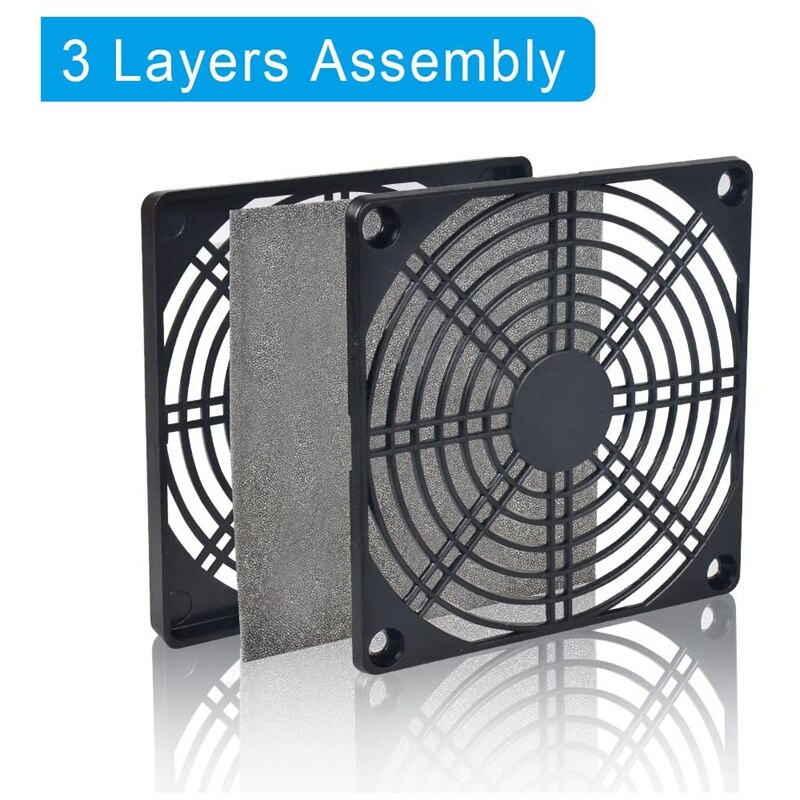 10 Uds a prueba de polvo 120mm ventilador con cubierta de polvo filtro Protector parrilla cubierta protectora para PC calcular limpieza cubierta del ventilador 120mm