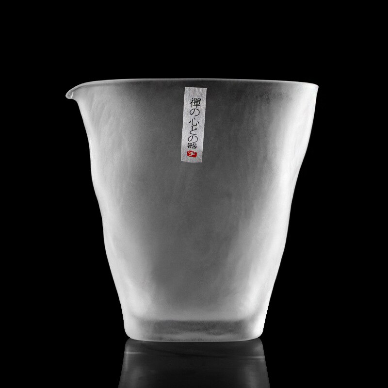 Shangshen Cup Glas Kung Fu Kleine Thee Cup Onregelmatige Hamer Patroon Japanse Stijl Transparante Thee Kom Wijn Glas Wijn set: Frozen beaker