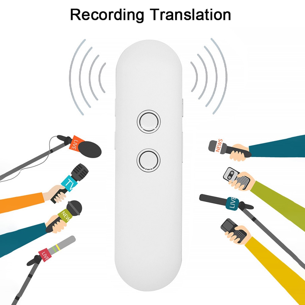 Draagbare Smart Voice Vertaler Instant Real-time 44 + Taal Vertaler Bluetooth Voice Vertaler Smart Tolk