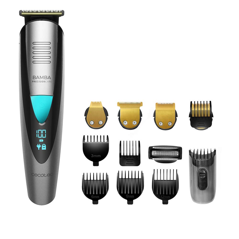 Cecotec afeitadora Bamba PrecisionCare Multigrooming Pro. Multifunción 5 en 1,waterproof, batería de litio, 6 peines