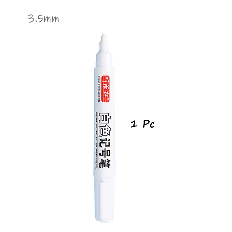 1/2/5 Stuks Olieachtige Witte Marker Pen 3.0Mm Olieachtige Waterdichte Witte Gel Pennen Schrijven Tekening Graffiti Briefpapier Wrting Schoolbenodigdheden: Black