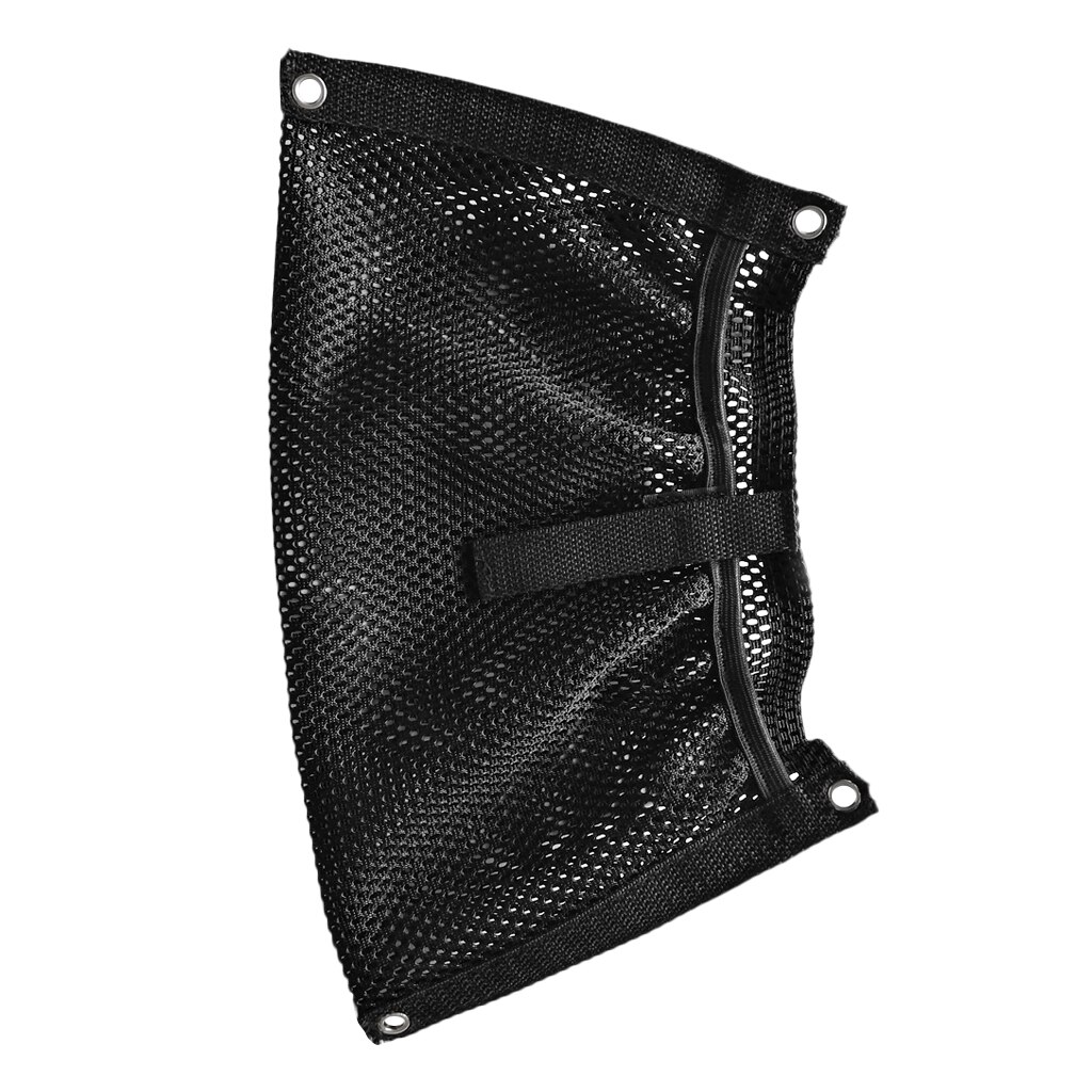 Premium Black Nylon Boat Kayak Canoe Storage Mesh Side Pouch Bag Gear Holder With Stainless Steel Bolt Screws and Washers