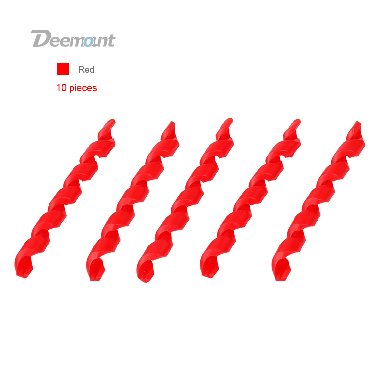 Deemount 5 stks/partij Cyclus Kabel Minder Spiraal Elastische Rubber Lijn Manager Fiets Licht Threading Koord Houder Controller Fiets Par: Red