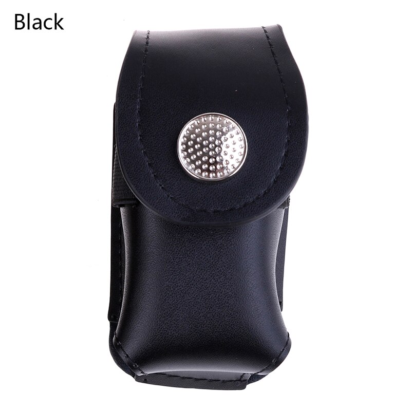 Portable Golf Ball Holder Waist Pouch Bag Leather Cool Golf Tee Bag Sports Accessory Small Golf Ball Bag: black
