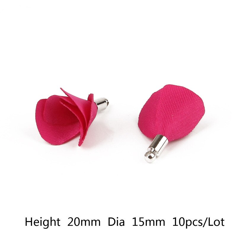 15 x 20mm stuks 10-20 stoffen bloemenkwast bedels hanger voor bruiloft feestjurk gordijn naai accessoires doe-het-zelf: Fuchsia