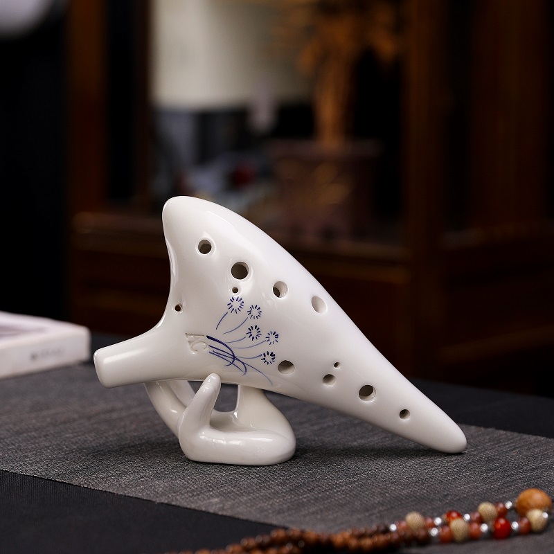 Fijne Handgeschilderde Ocarina 12 Hole Ac Professionele Beginner Fluit Twaalf Hole Alto C Tone Tao Xun Playing Musical instrument: daisy