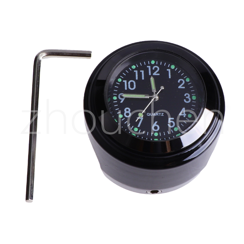 Motorrad Fahrrad uhr Chrom wasserdicht Motor- lenker halterung Quarzuhr Aluminium Leucht uhr Motor- accessori