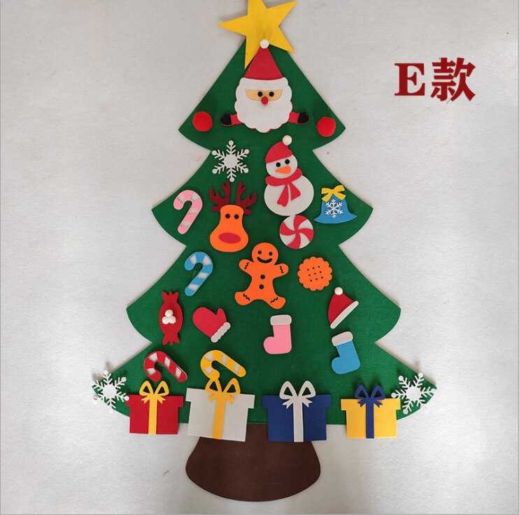 Diy Voelde Kerstboom Kerst Decor Voor Thuis Navidad Jaar Voor Kinderen Cristmas Ornamenten Navidad Natal Xmas boom: E