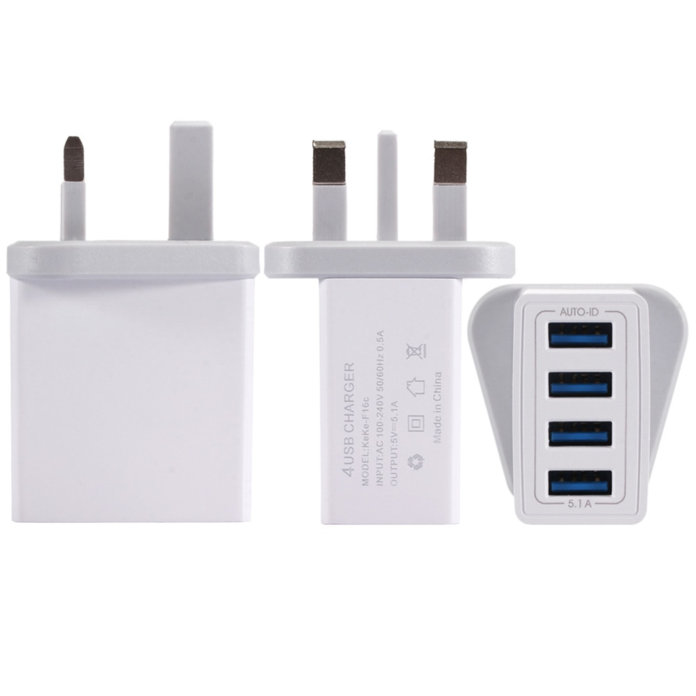 Uk støpsel usb lader hurtiglader 3.0 usb lader til samsung iphone 7 8 xiaomi tablett  qc 3.0 hurtig vegglader uk støpsel adapter