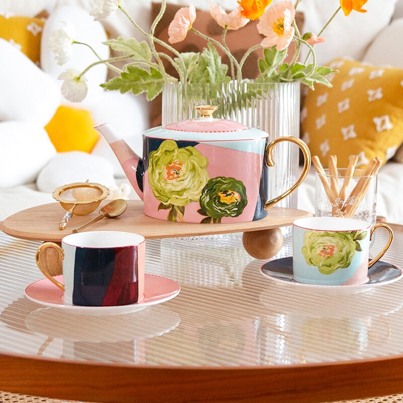 EECAMAIL Bone china English afternoon tea tea set Nordic coffee cup European small luxury small exquisite ceramic British aftern