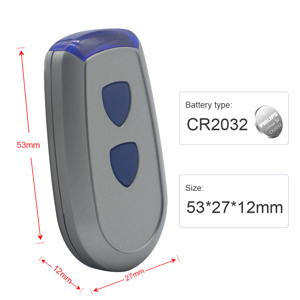 4 Stile Normstahl / Crawford Garagentor-Fernbedienungstor EA433 4K 2KS 2KM RCU433 2K 4K CRAWFORD T433-4 N 002800 433,92 MHz