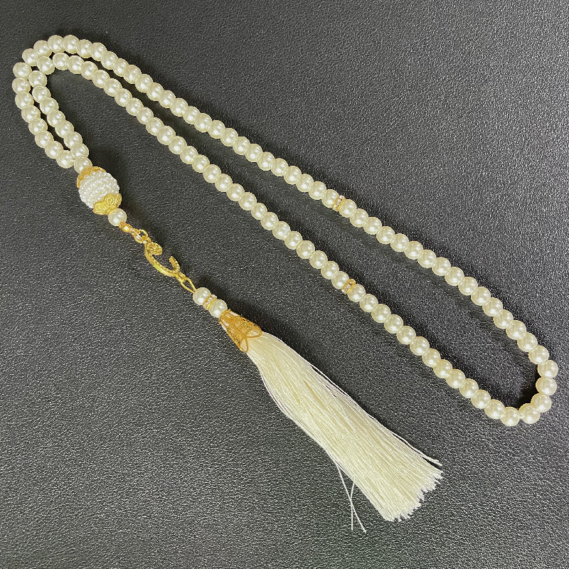 Nuevas perlas de vidrio borla estilo turco Rosario musulmán cuentas de oración islámica pulsera para mujeres accesorios de joyería 6mm 99 Uds