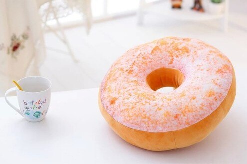 40 centimetri Divertente Ciambella Al Cioccolato Divano Cuscino del Sedile Di Natale Ciambelle Cuscino di Natale Kid Present Giocattolo di Riempimento del Cotone DEI PP Cura Della Mano Auto stuoie: 3