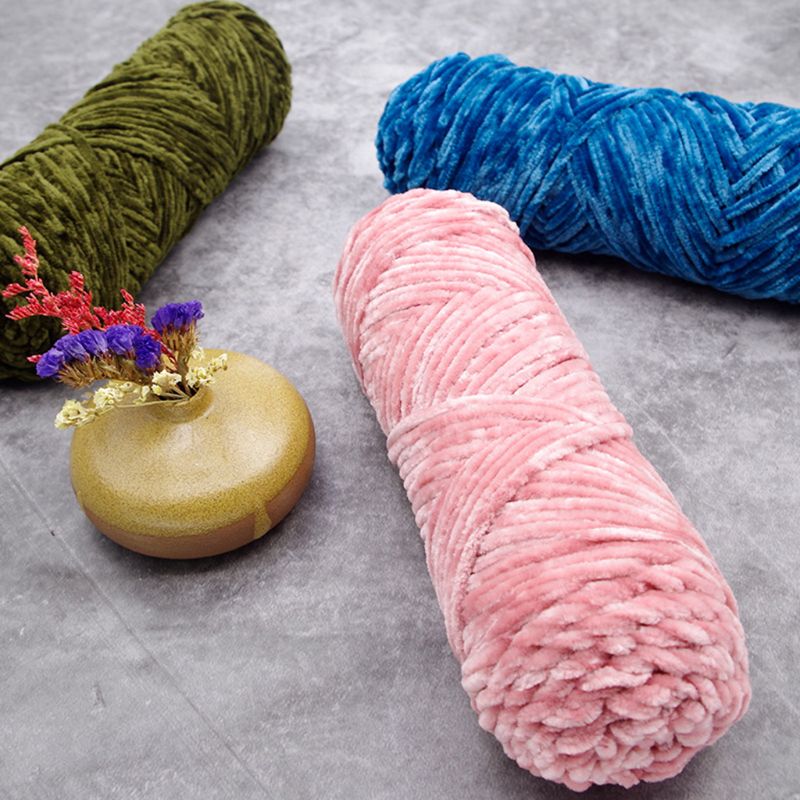 Fil Chenille en velours pour tricot à la main, fil de Crochet en fausse laine, moyen et épais, bricolage, écharpe artisanale, pull, fournitures de tricot