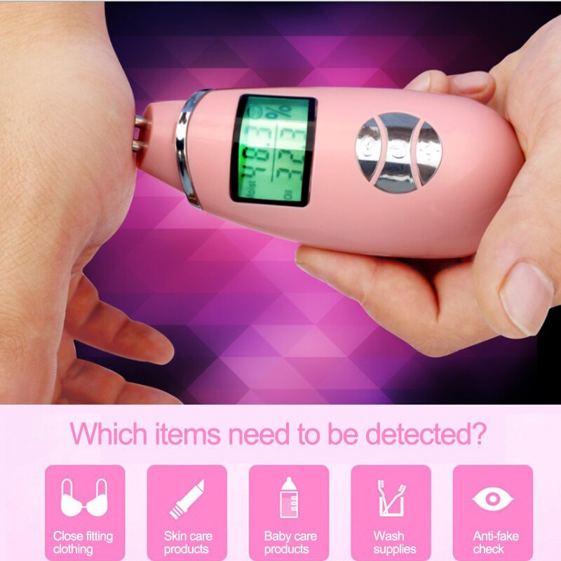 Skin Moisture Meter Digital LCD Display Digital Tester Moisture Oil Content Analyzer Monitor Face Care