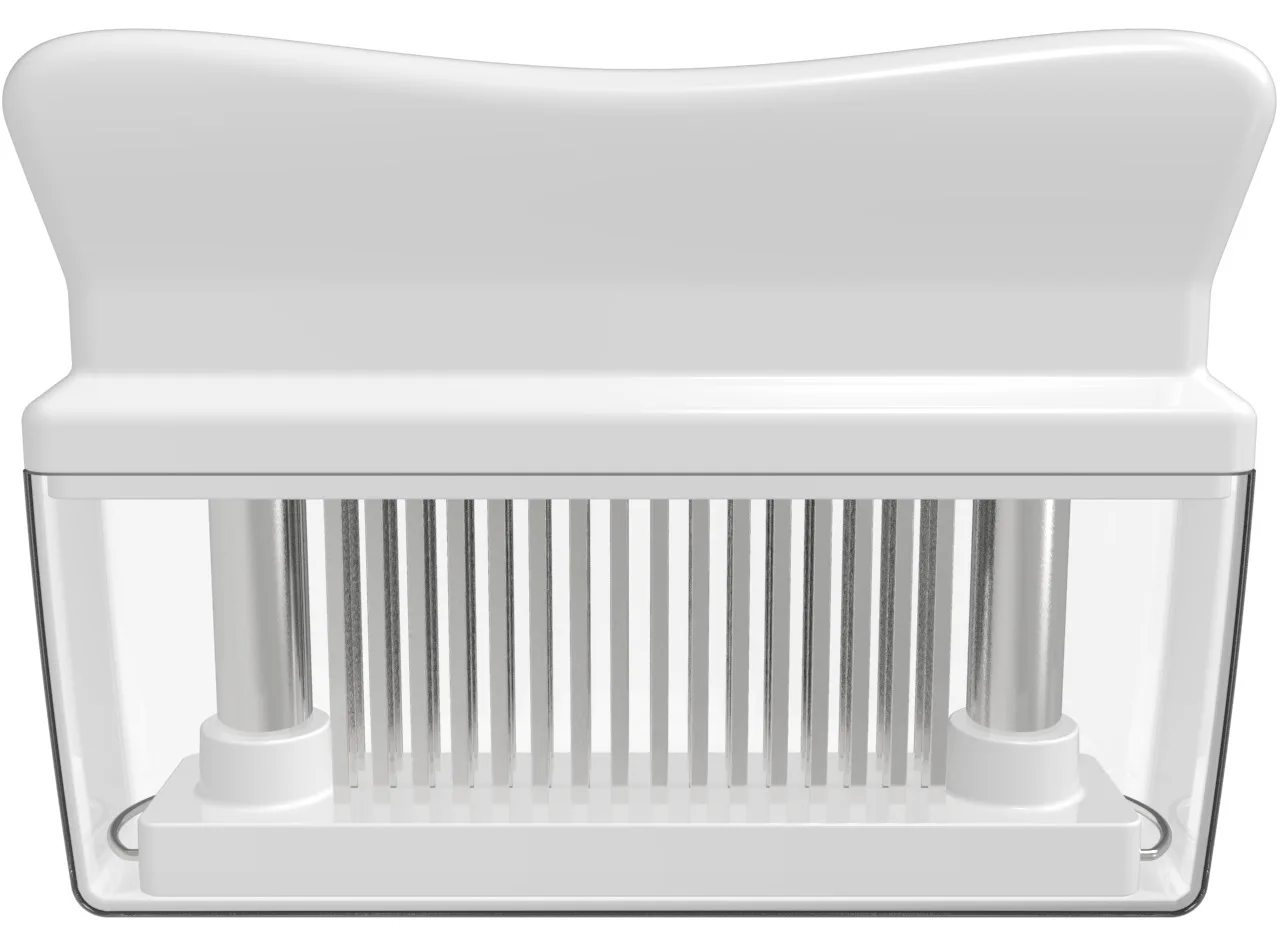 48 Blades Naald Vleesvermalser Rvs Mes Vlees Beaf Steak Hamer Van Vlees Hamer Pounder Koken Gereedschap: WHITE