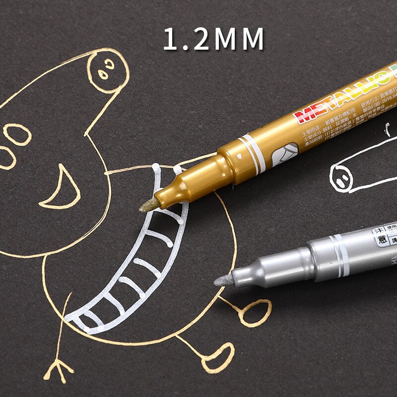 Simbalion color 1.2mm metallinen tussi tussi cd-levylle lasi muovi metalli keraaminen signature piirustus maalaus liner koulu taide  f553