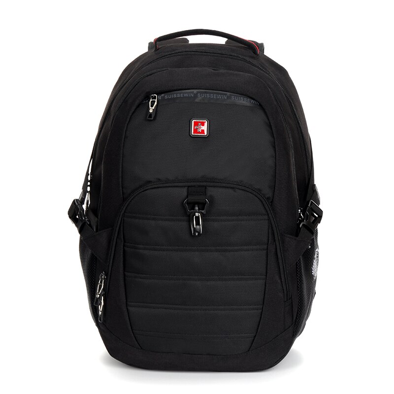 Swiss-Multifunctional Travel bag Multi-Layer Large Capacity 15.6 inch Laptop Backpack Original quality Business Bags School bag: Black