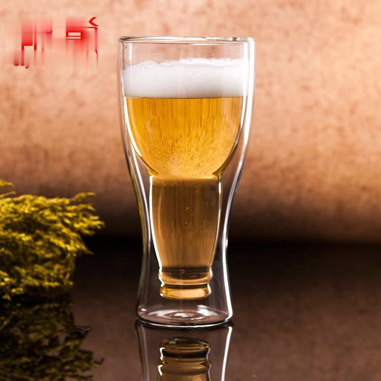 beer glass double-layer glass high boron silicon cold and explosion-proof glass