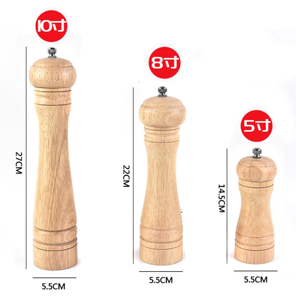 Spice Organizer Oak Grinder, Pepper Grinder, Manual Pepper Grinder, Ceramic Core, Multi-purpose Seasoning Bottle, Kitchen Tool