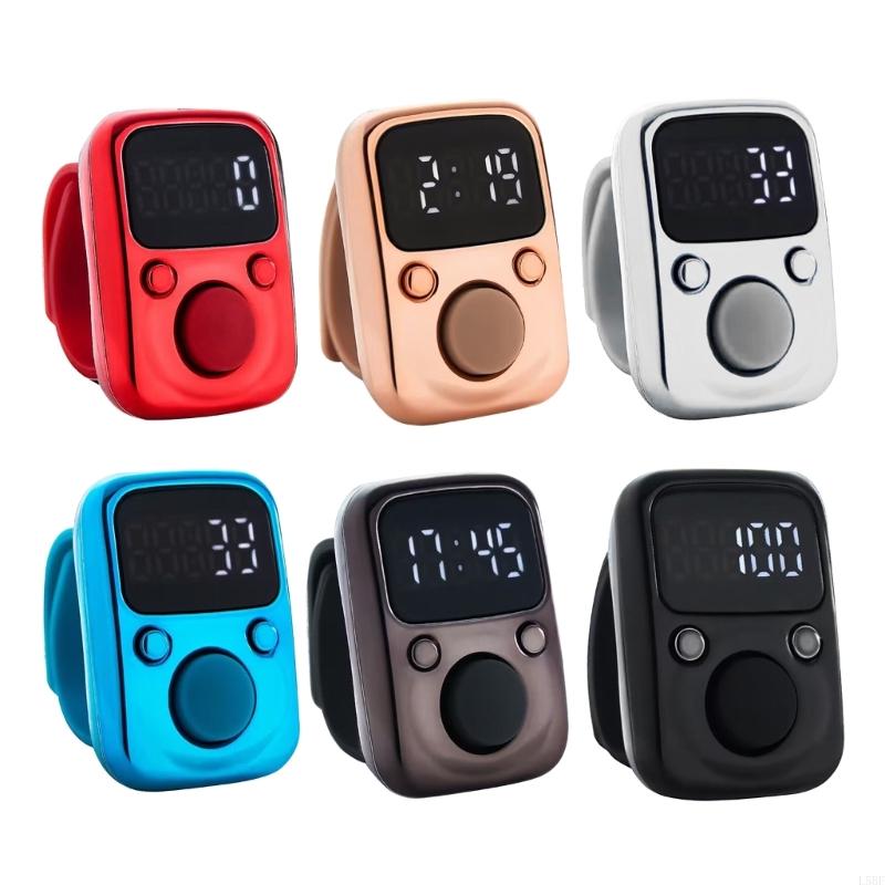 L5BF Clicker Number Counter Hand Finger Display Counting Tally Clicker Timer Counter