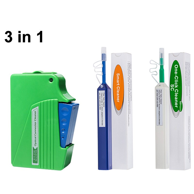 2pcs One-Click Cleaner Optical Fiber Cleaner Pen Cleans 2.5mm SC FC ST and 1.25mm LC MU Connector Over 800 Times: 3 in 1