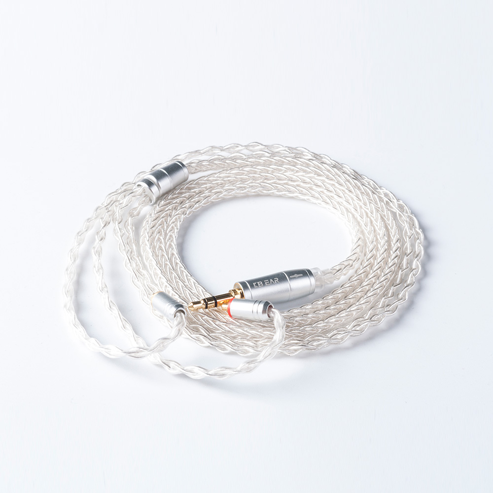 KBEAR-auriculares con Cable plateado mejorado, 8 núcleos, 2 pines/MMCX/QDC, para videojuegos, auriculares para KZ KS1 KS2 TRI Meteor IEMs: Olive