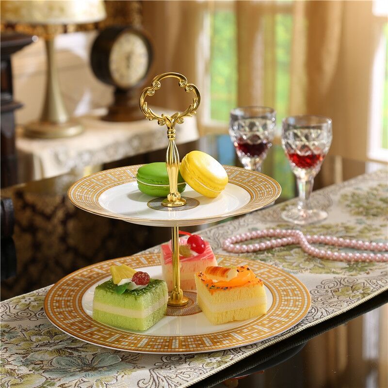 Fruit Plates Cake Snack Tray Porcelain Cake Stand Set Birthday Dessert Vegetable Storage Rack Ceramic Fruits Basket