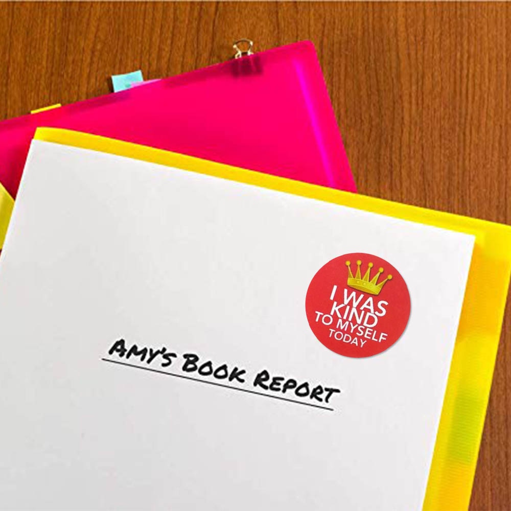 500 Pcs Word Emotional Stickers Rolls for School Classroom Teacher Rewards Students for Emotional Expression of Children Labels