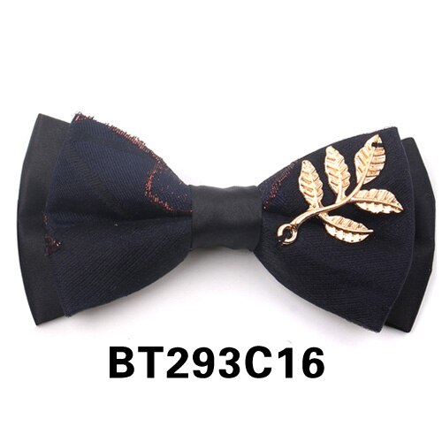 Original butterfly håndlavet #39 til bryllupsfest metal golden wolf to-lags hals butterfly solid slips: Bt293 c 16