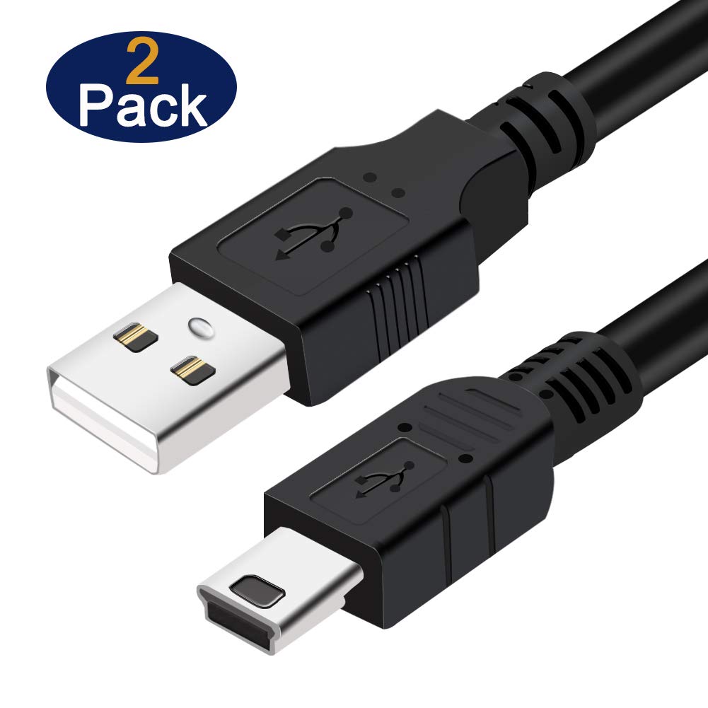 Mini-USB Kabel, 2 Pack 10ft USB 2,0 Typ A auf Mini-B Ladegerät Kabel Kompatibel Für Garmin Nüvi GPS, Held 3 + Held 4,PS3 Regler