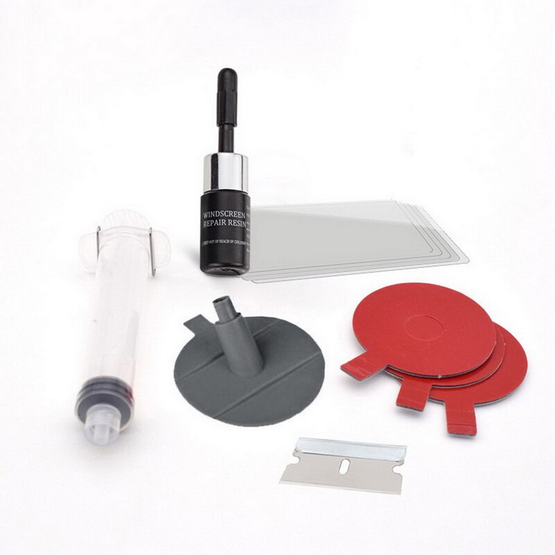 Auto verre rayure fissure restaurer outil voiture pare-brise réparation résine Kit bricolage voiture fenêtre réparation outils fenêtre verre durcissement colle: green