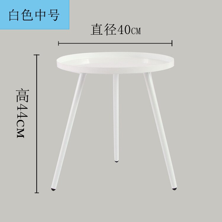 Small Coffee Table Modern Minimalist Sofa Living Room Side Balcony Coffee Table Bedside Triangle Small Round Table Table Coffee: White medium.