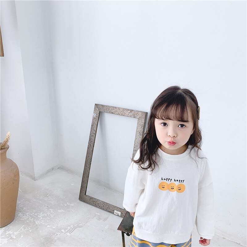 Lente kinderen oversized lange mouwen t-shirts babymeisjes cartoon losse casual tops kinderkleding
