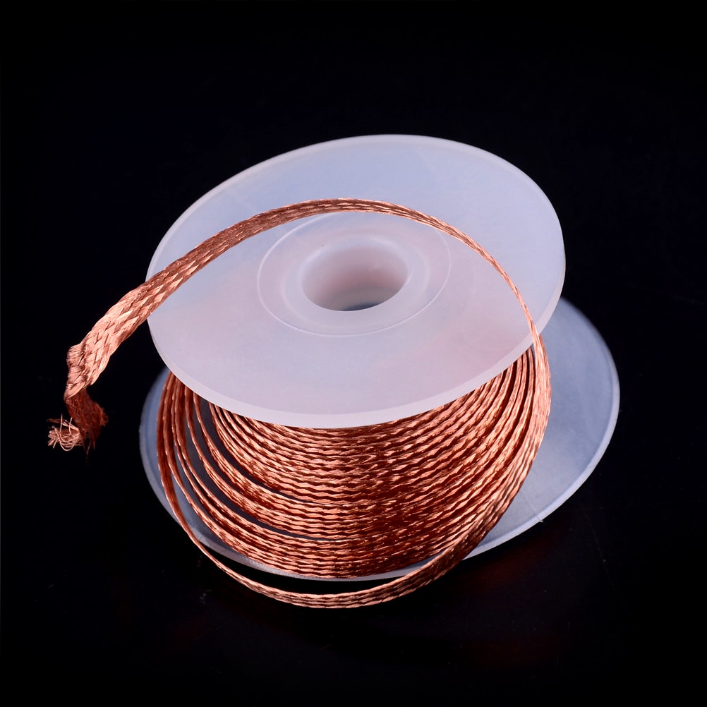 Cable de cobre trenzado para desoldar, 1 unidad, 1,5 m x 3,5mm, BGA, removedor de soldadura, mecha para absorber