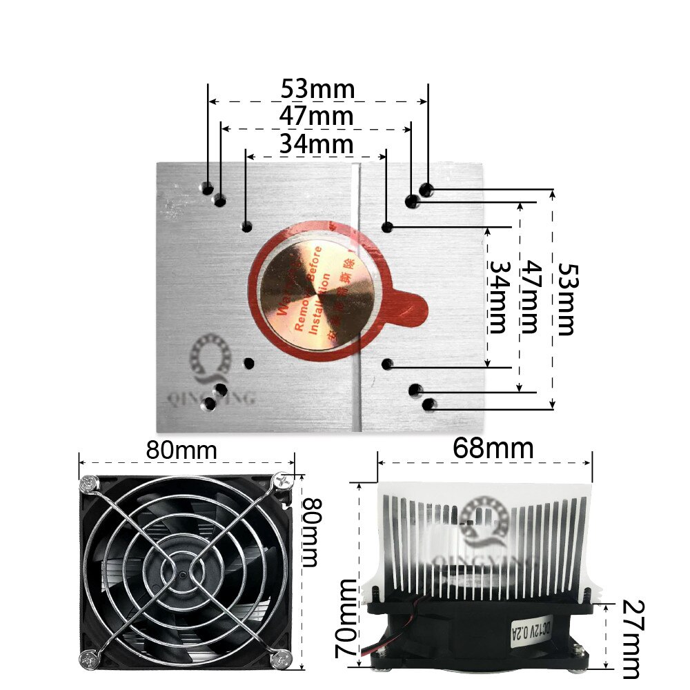 2 stücke LED Chip Kühler Perlen Kühlkörper Aluminium Kühlkörper Kühlung Kühler passen LED Transistor Modul Energie PCB Wärmeableitung