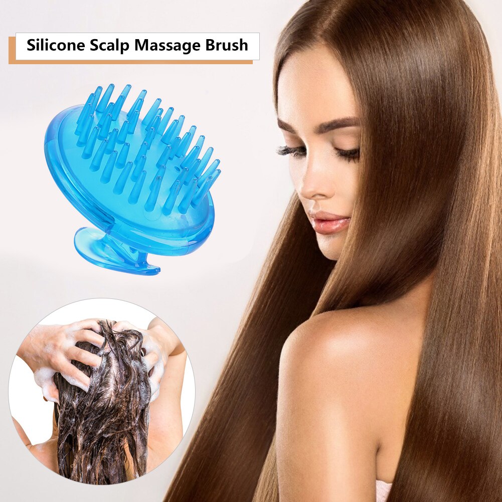 Shampoo Massage Borstel Handheld Siliconen Wassen Kam Douche Hoofdhuid Hoofd Meridiaan Massage Kam Grove