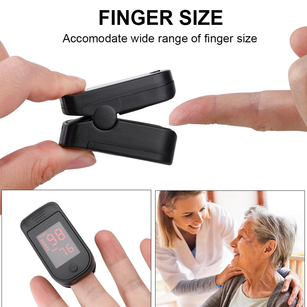 READY STOCK! !Finger Pulse Oxygen Saturation Monitor Blood Oximeter Finger Oximeter Arterial Oxygen Saturation Monitor