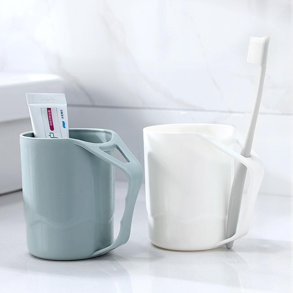 Wheat straw mouthwash Bathroom brushing teeth cylinder cup couple toothbrush cup wash cup White Bule A4
