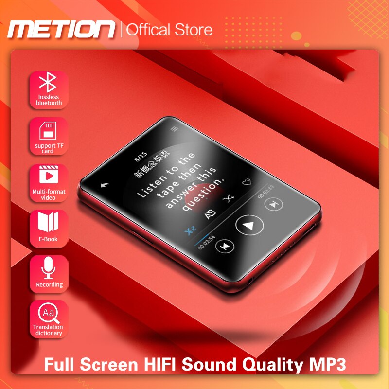 Mp3 Плееры MP3 Speler Bluetooth Full Screen Walkman 16Gb Lossless Hifi Muziekspeler Draagbare MP4 Video Speler fm