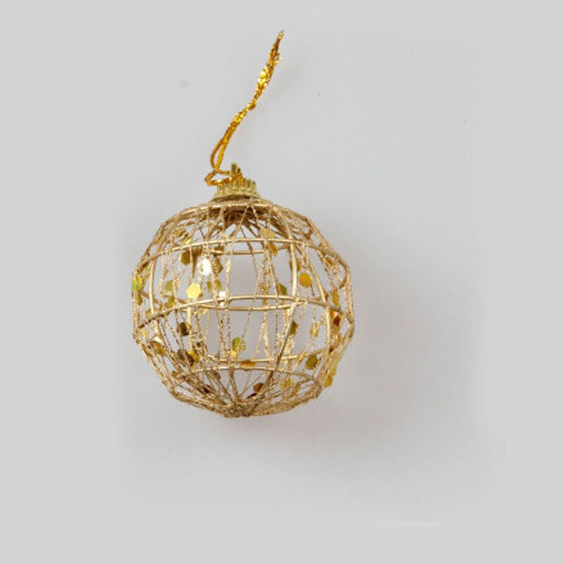 6 stk/parti 5cm 6cm jule juletræ guldkugle hængende fest år ornament dekoration vedhæng levering