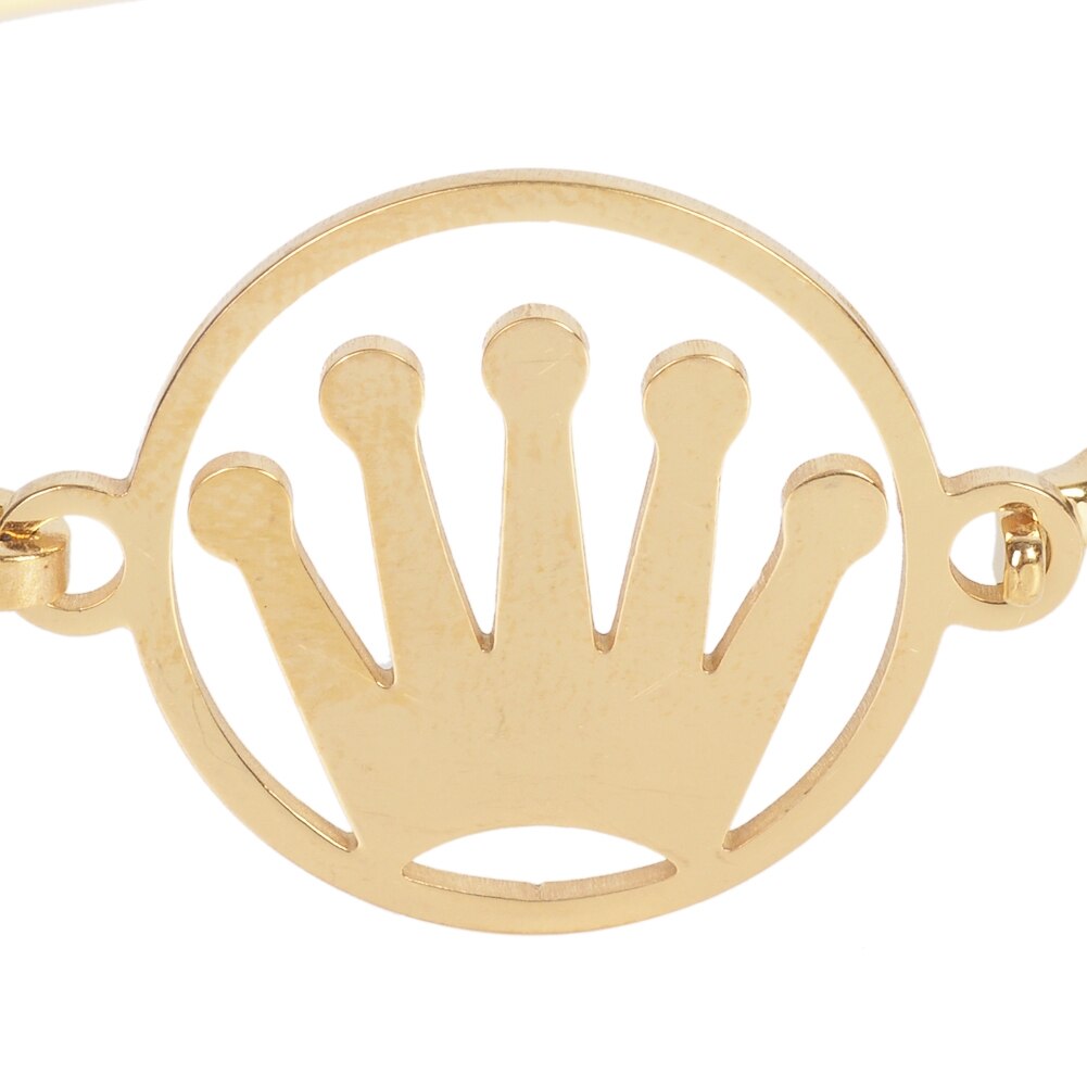 Gouden, zilveren, roestvrijstalen infinity armband met kroon, handbloem, muziek, liefde, punk, dames, vrouwelijke armband, sieraden