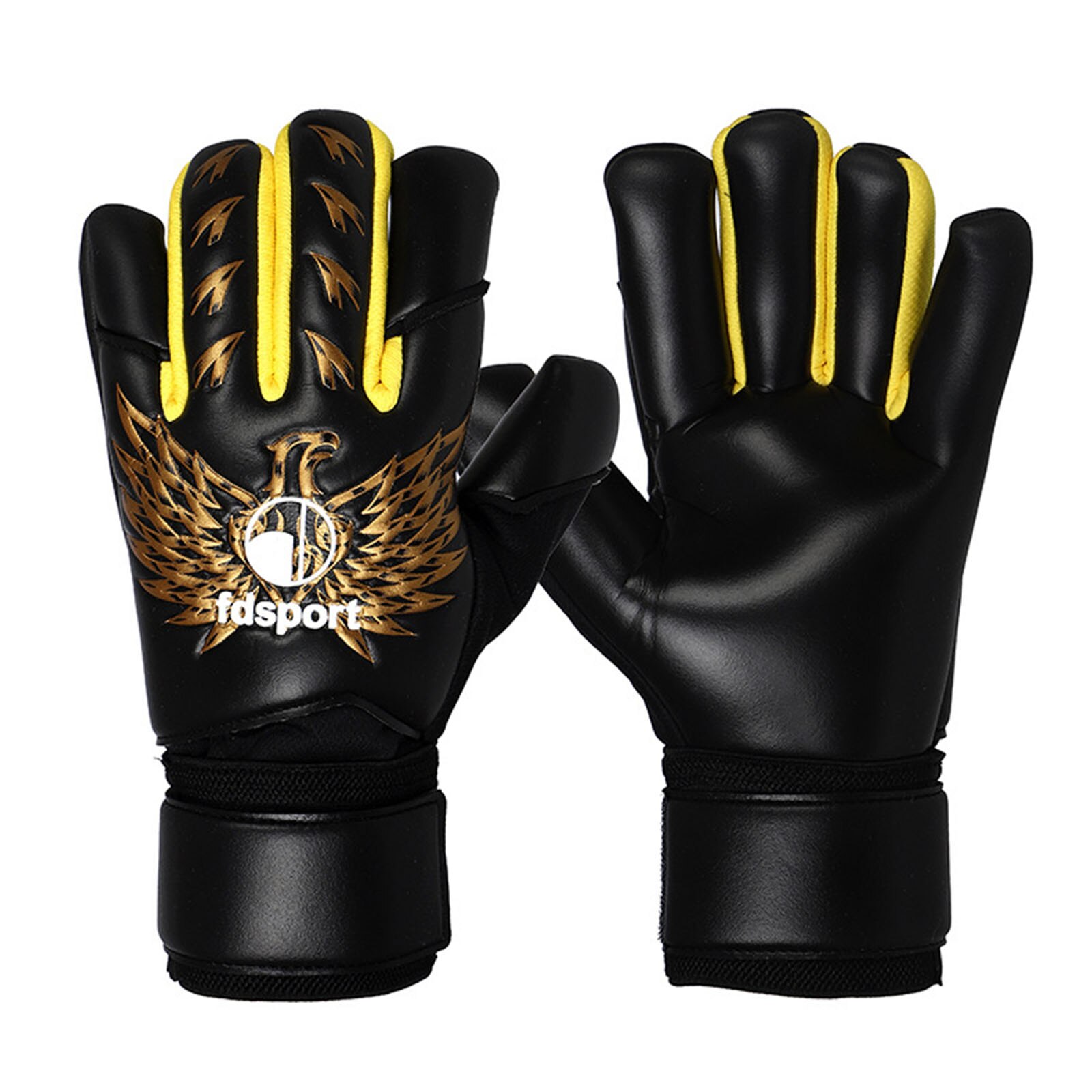 Outdoor Gloves Mamba Goalkeeper Gloves Finger Spine Protection Boys For Women Latex Girls Premium Latex Palm & Back Hand: Gold / 8 Code 24x14x6cm